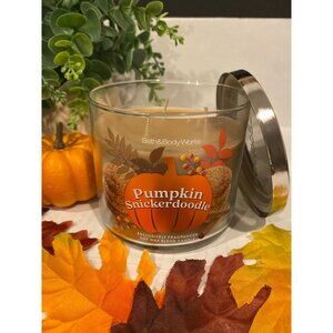 Bath & Body Works “Pumpkin Snickerdoodle” NEW 3 Wick Candle